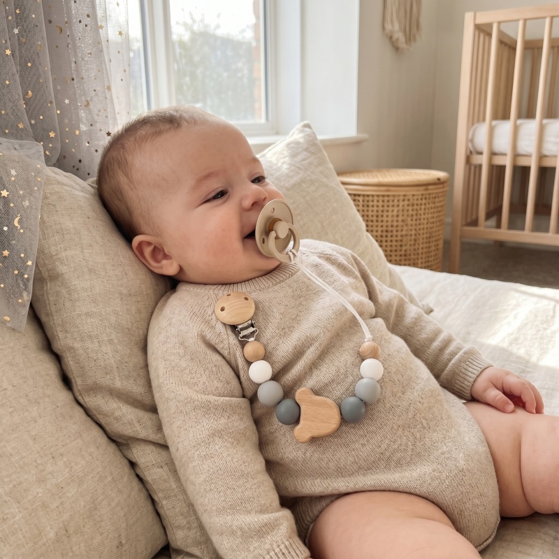 Baby Food Name - Mittsboy Personalized Pacifier Clip Custom Name