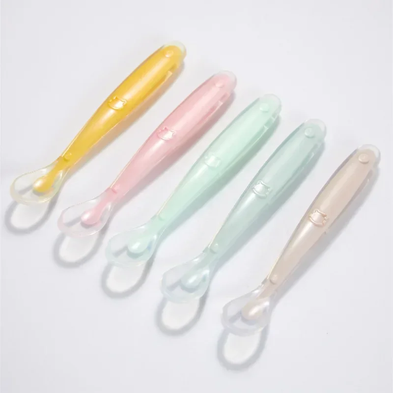 Baby Food Utensils - Soft Silicone Baby Spoon Toddler Complementary