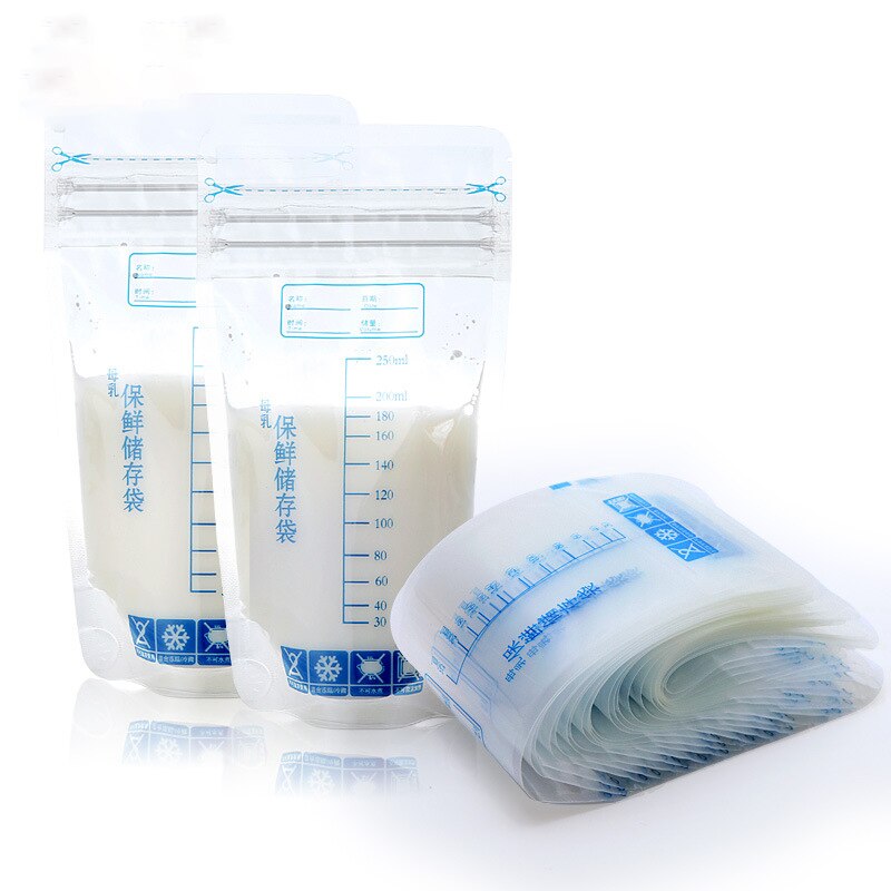 Baby Food Pouches 1 Year Old - Breastmilk Storage Bag with 250ml Self