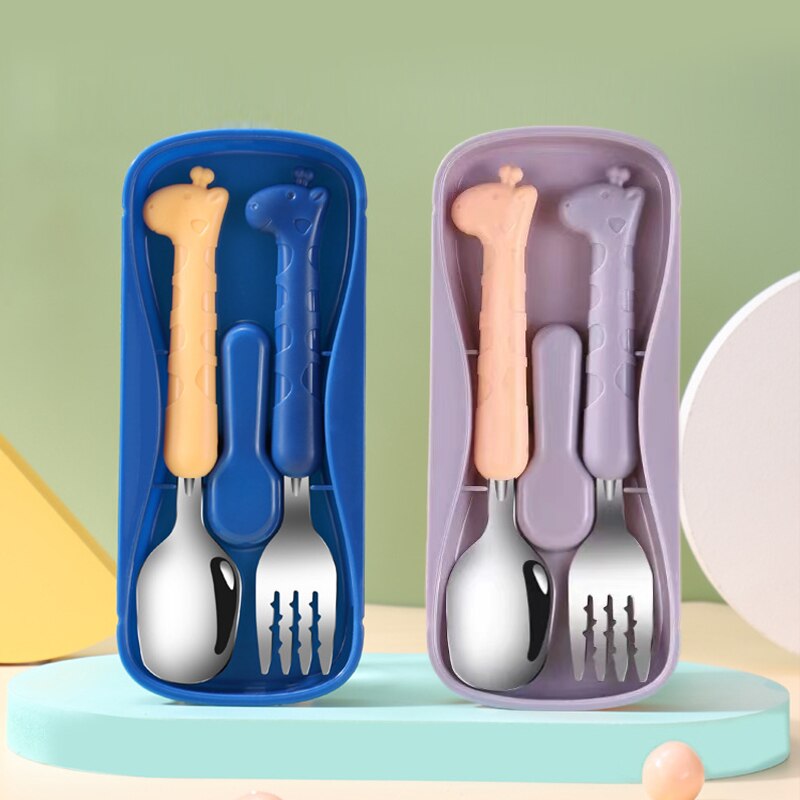 2PCSChildrens Tableware 304 Fo - Baby Food Utensils ulasan dan harga