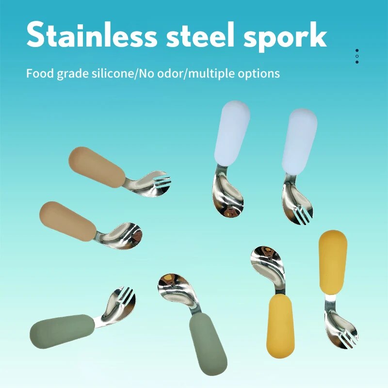 Baby Spoon Fork Set 316 Stainl - Baby Food Utensils ulasan dan harga
