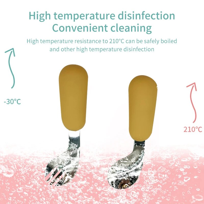Baby Spoon Fork Set 316 Stainl - Baby Food Utensils ulasan dan harga