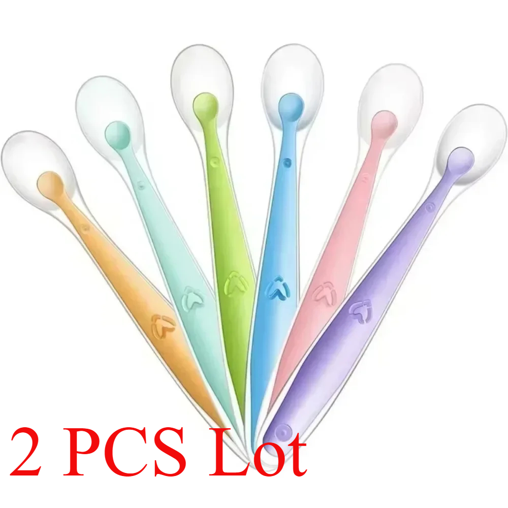 2/1pcs Silicone Spoon for Baby - Baby Food Utensils ulasan dan harga