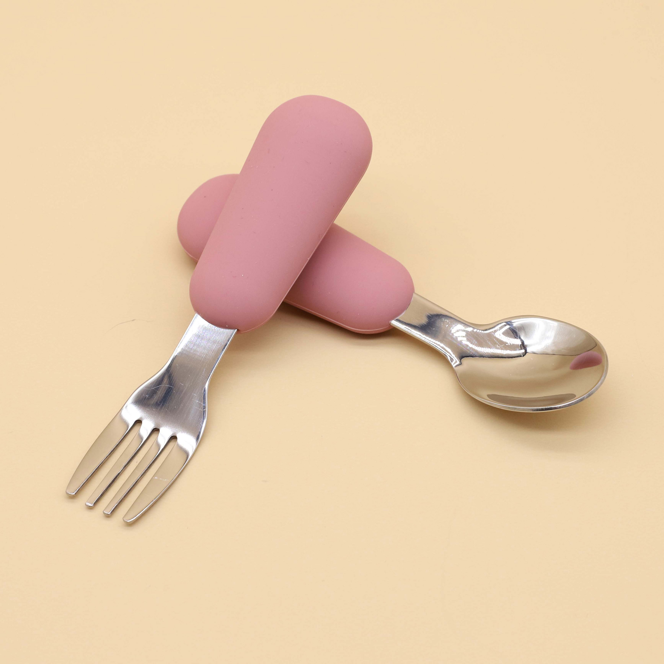 Silicone stainless steel spoon - Baby Food Utensils ulasan dan harga