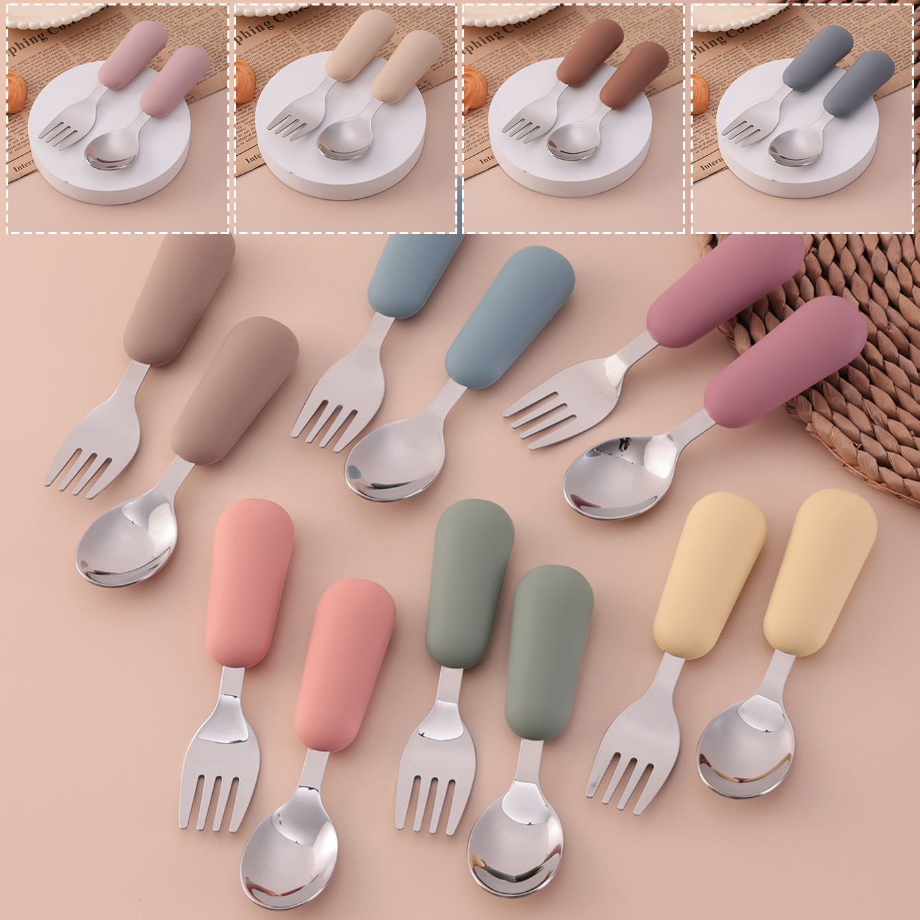 Color Kids 2PCS Stainless Stee - Baby Food Utensils ulasan dan harga