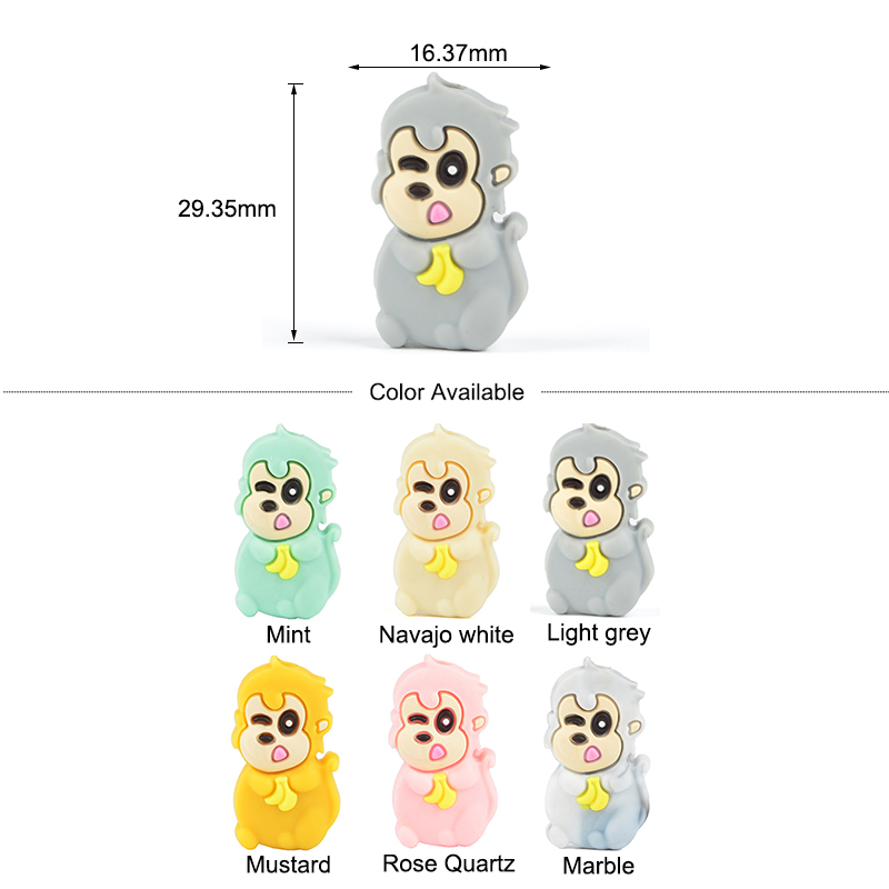 LOFCA 10pcs Leaf Silicone Bead - Baby Food Name ulasan dan harga