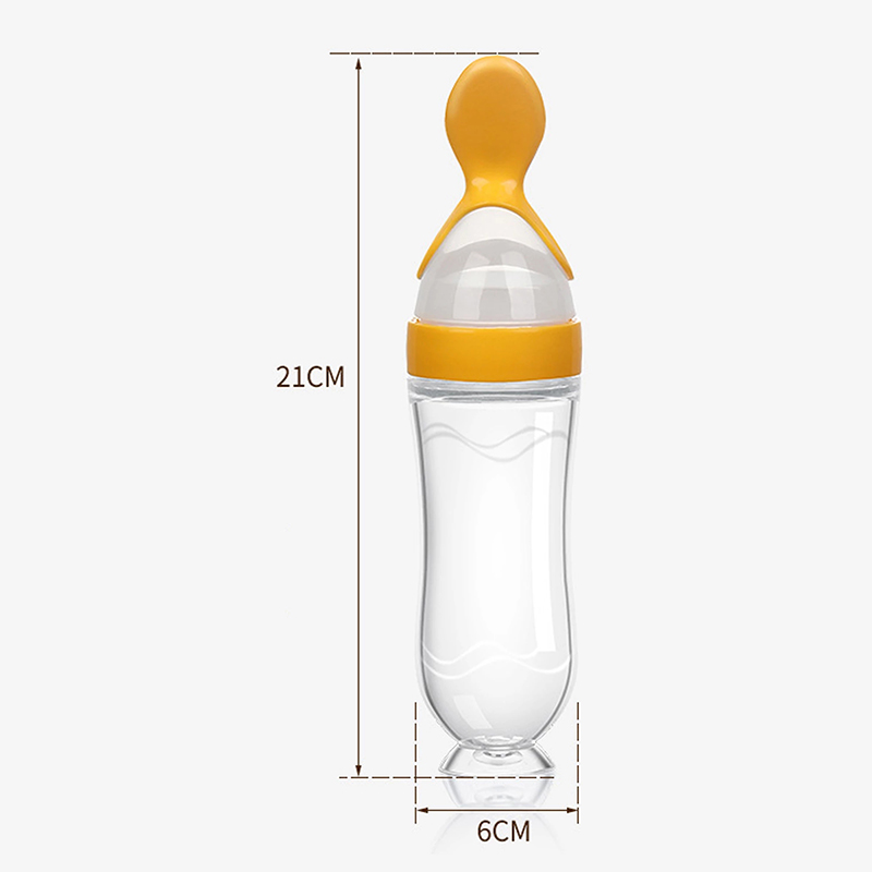 Squeezing Feeding Bottle Silic - Baby Food Newborn ulasan dan harga