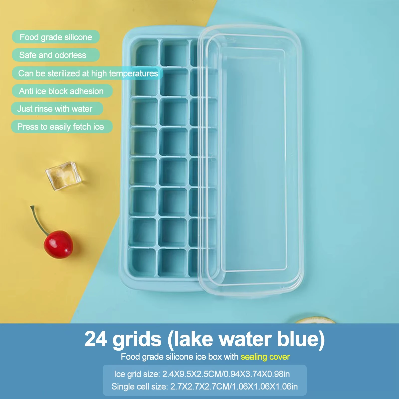Silicone Ice Cubes Tray with L - Freezer Tray Baby ulasan dan harga