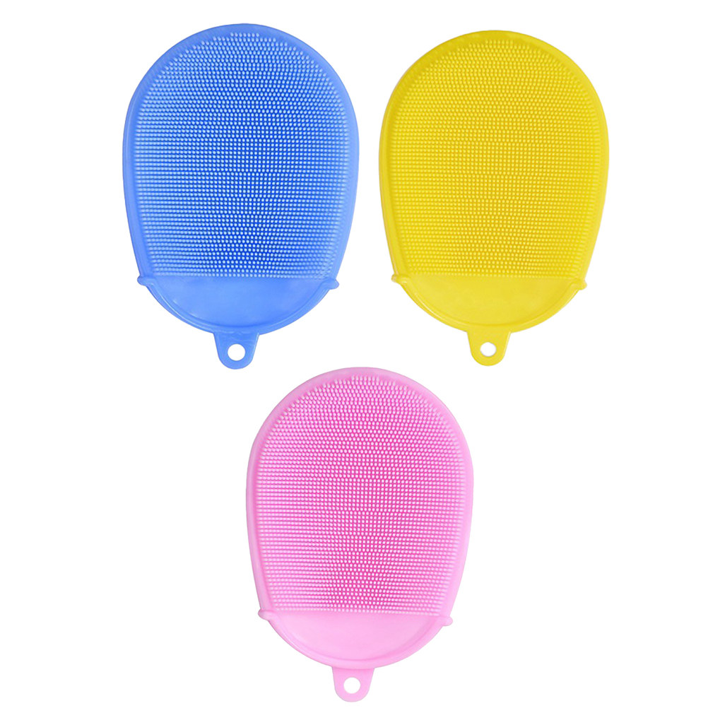 3Pcs Infant Silicone Bath Brus - Dry Food Baby ulasan dan harga