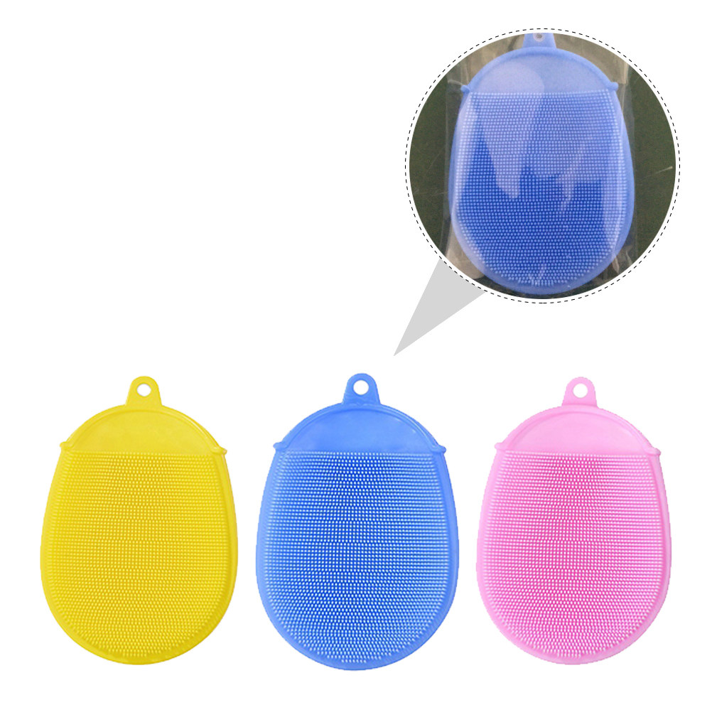 3Pcs Infant Silicone Bath Brus - Dry Food Baby ulasan dan harga