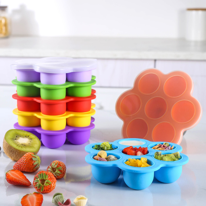 7 Holes Reusable Silicone Baby - Freezer Tray Baby ulasan dan harga
