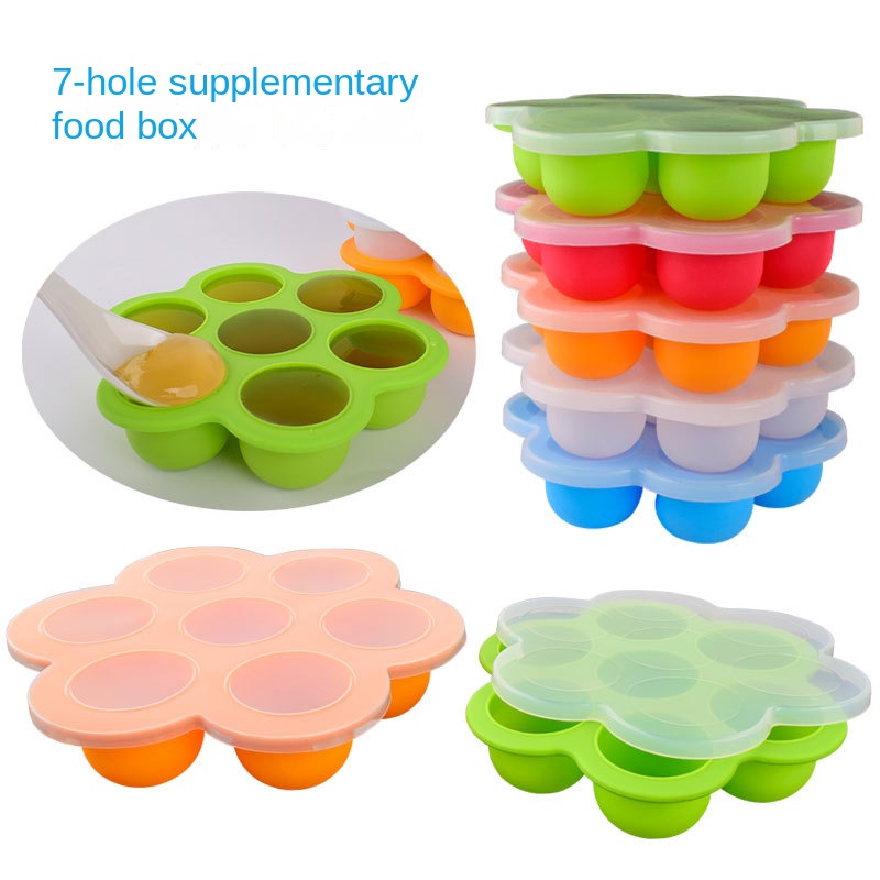 7 Holes Reusable Silicone Baby - Freezer Tray Baby ulasan dan harga