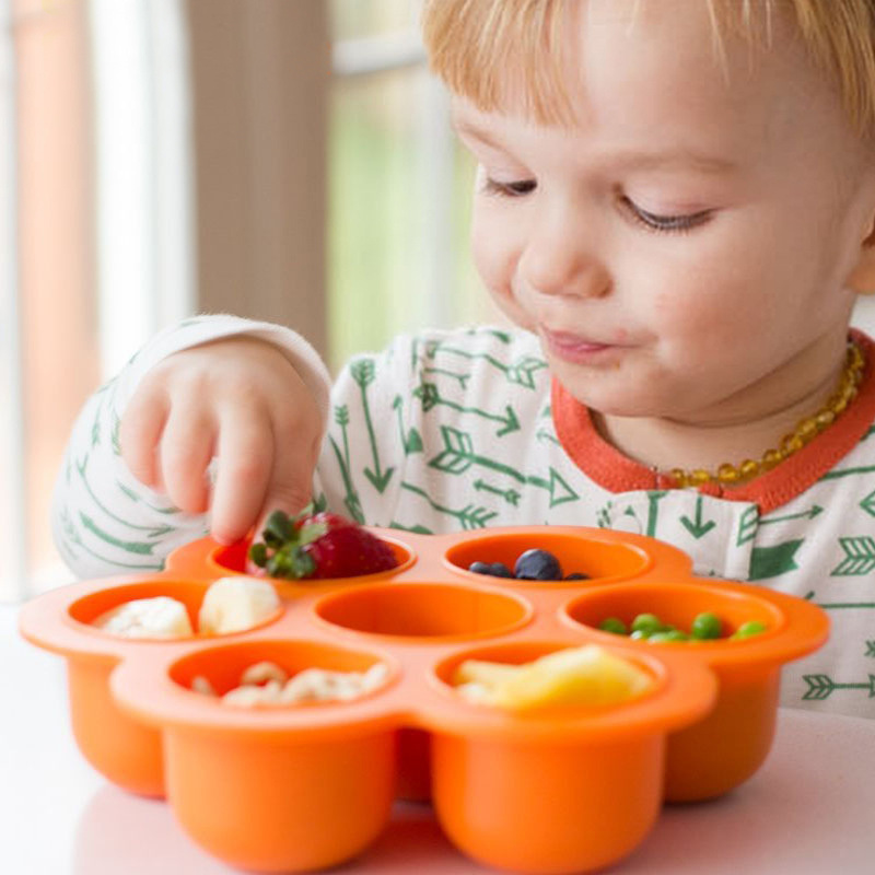 7 Holes Reusable Silicone Baby - Freezer Tray Baby ulasan dan harga