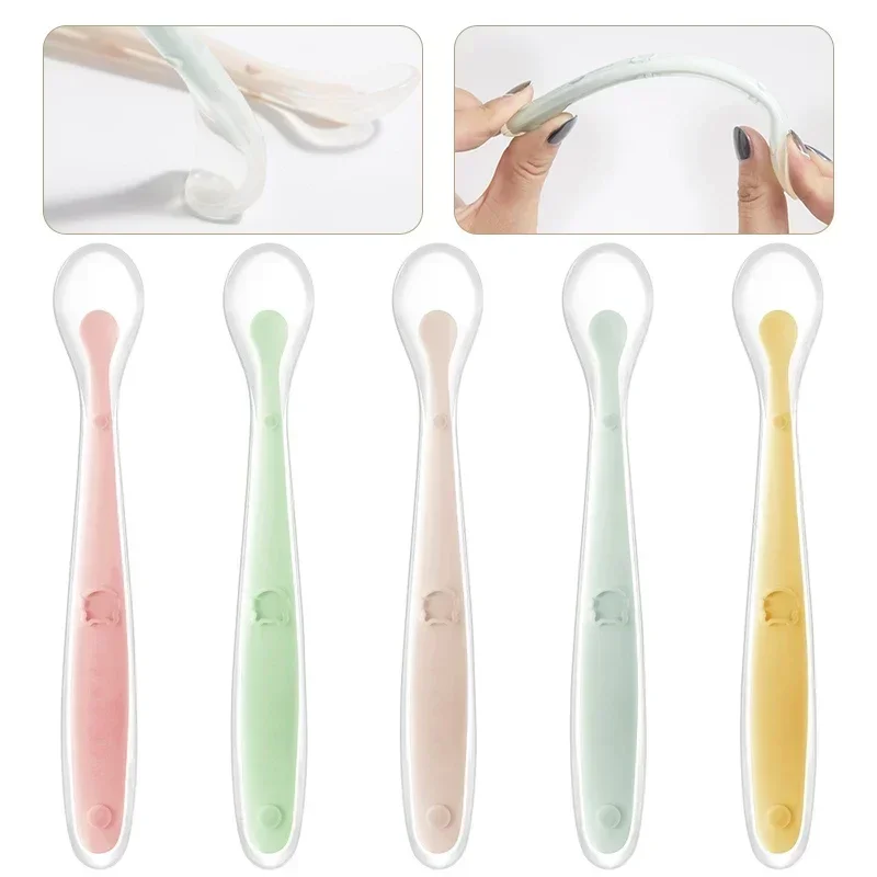 Soft Silicone Baby Spoon Toddl - Baby Food Utensils ulasan dan harga