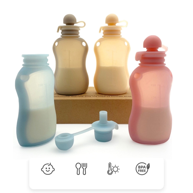 BPA Free Silicone Baby Food Po - Baby Food Pouches 1 Year Old ulasan dan harga