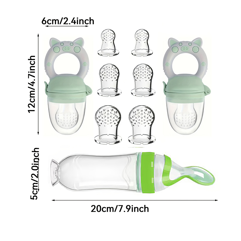 9pcs Feeding Cutlery:1 Silicon - Baby Food Utensils ulasan dan harga