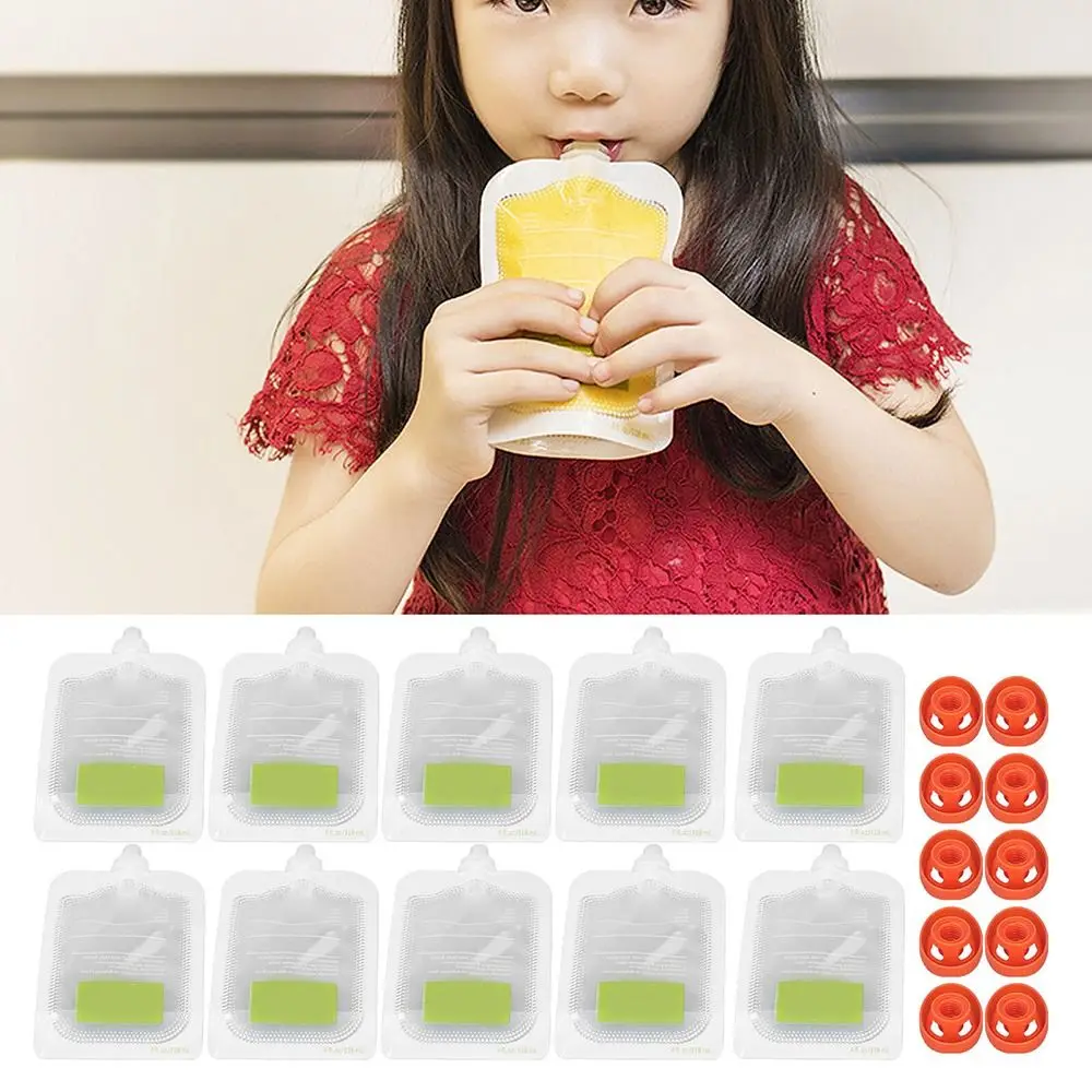 10Pcs Reusable Complementary F - Baby Food Pouches 1 Year Old ulasan dan harga