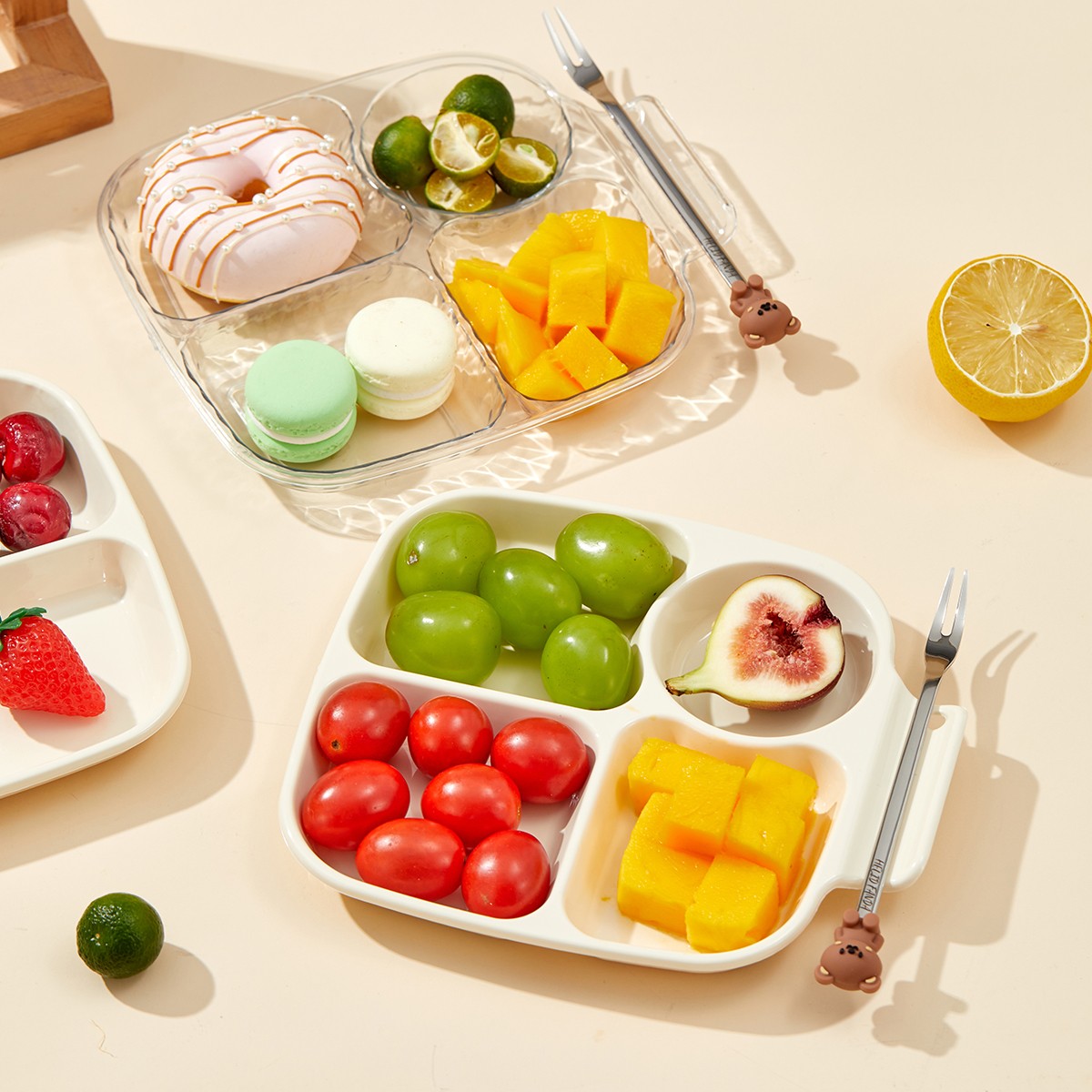 4-Compartment Cute Children Fo - Freezer Tray Baby ulasan dan harga