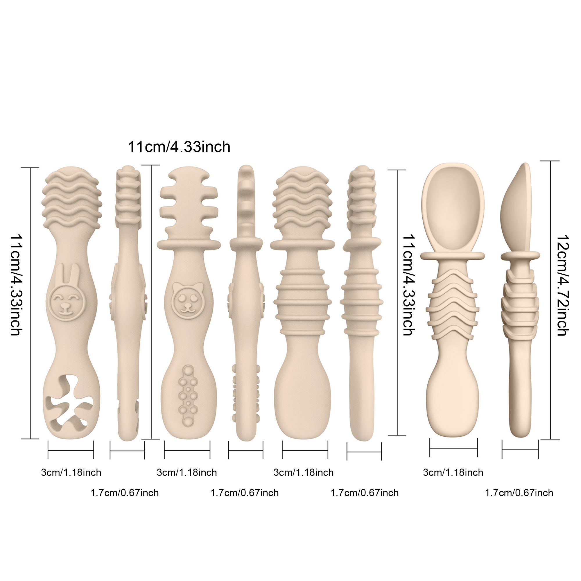 4pcs silicone baby food spoon, - Baby Food For 7 Month Old ulasan dan harga