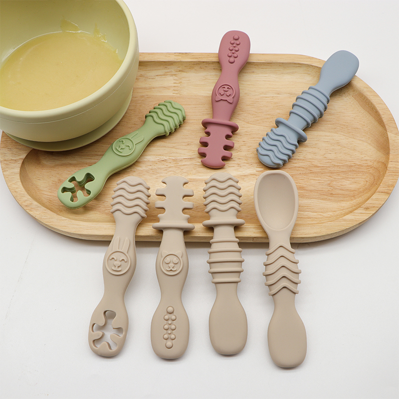 4pcs silicone baby food spoon, - Baby Food For 7 Month Old ulasan dan harga